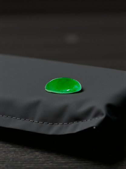 Certified MADE IN JAPAN 1.74 cts. Bright Green Burmese A-Jadeite Oval Cabochon Loose Stone LS23