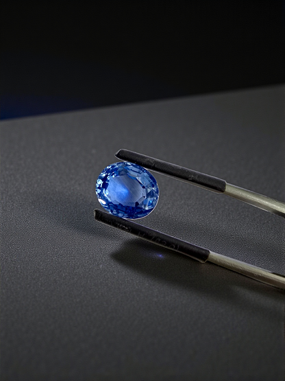 GIA Certified 5.60 cts. No Heat Blue Sapphire (Sri Lankan/Ceylon) Loupe Clean Loose Stone LS25