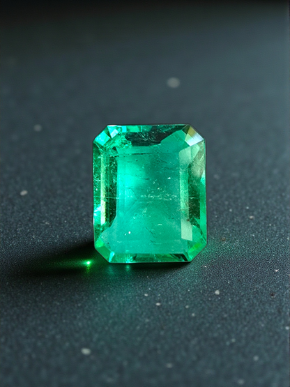 GRS Certified 4.36 cts. Minor Oil Emerald (Columbia) Eye Clean Loose Stone LS26