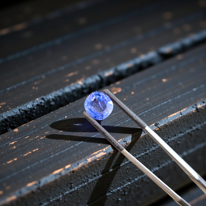 GRS Certified 4.37 cts. Heated Blue Sapphire (Sri Lankan/Ceylon) Eye Clean Loose Stone LS27