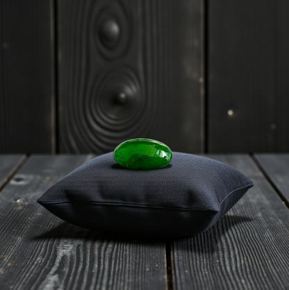 Certified MADE IN JAPAN 1.538 cts. Deep Imperial Green Burmese A-Jadeite Oval Cabochon Loose Stone LS29