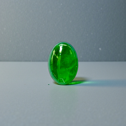 Certified MADE IN JAPAN 2.192 cts. Bright Imperial Green Burmese A-Jadeite Oval Cabochon Loose Stone LS30