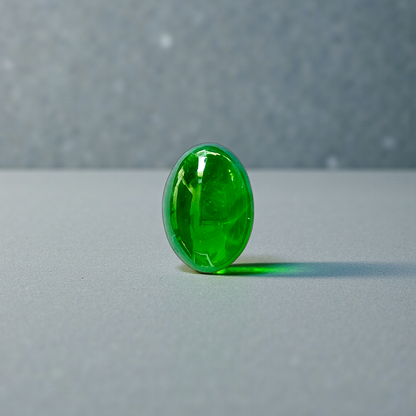 Certified MADE IN JAPAN 2.192 cts. Bright Imperial Green Burmese A-Jadeite Oval Cabochon Loose Stone LS30