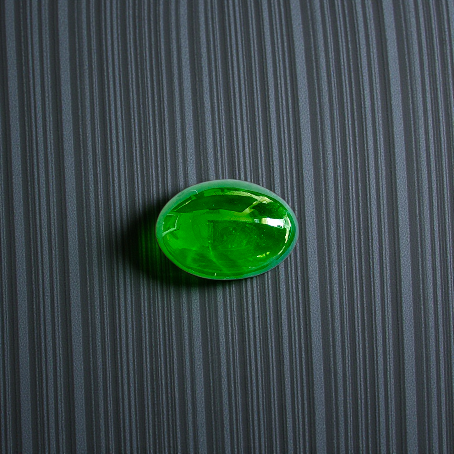 Certified MADE IN JAPAN 2.192 cts. Bright Imperial Green Burmese A-Jadeite Oval Cabochon Loose Stone LS30