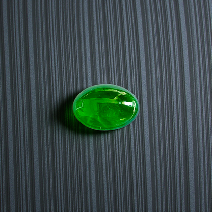 Certified MADE IN JAPAN 2.192 cts. Bright Imperial Green Burmese A-Jadeite Oval Cabochon Loose Stone LS30