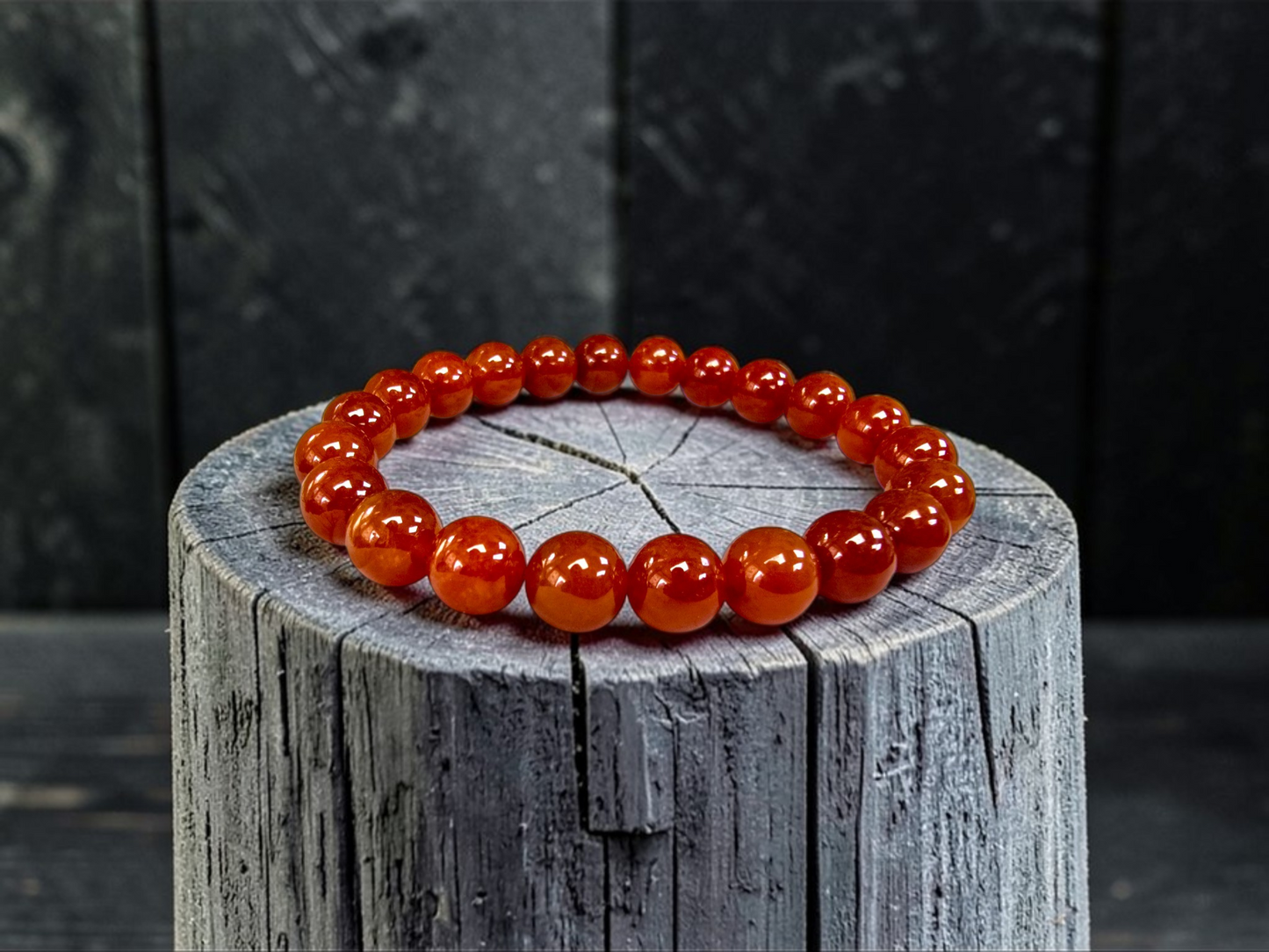 Imperial Japanese Red Burmese A-Jade Beaded Bracelet (MADE IN JAPAN) (10 mm Each x 22 beads) - Certified 05048