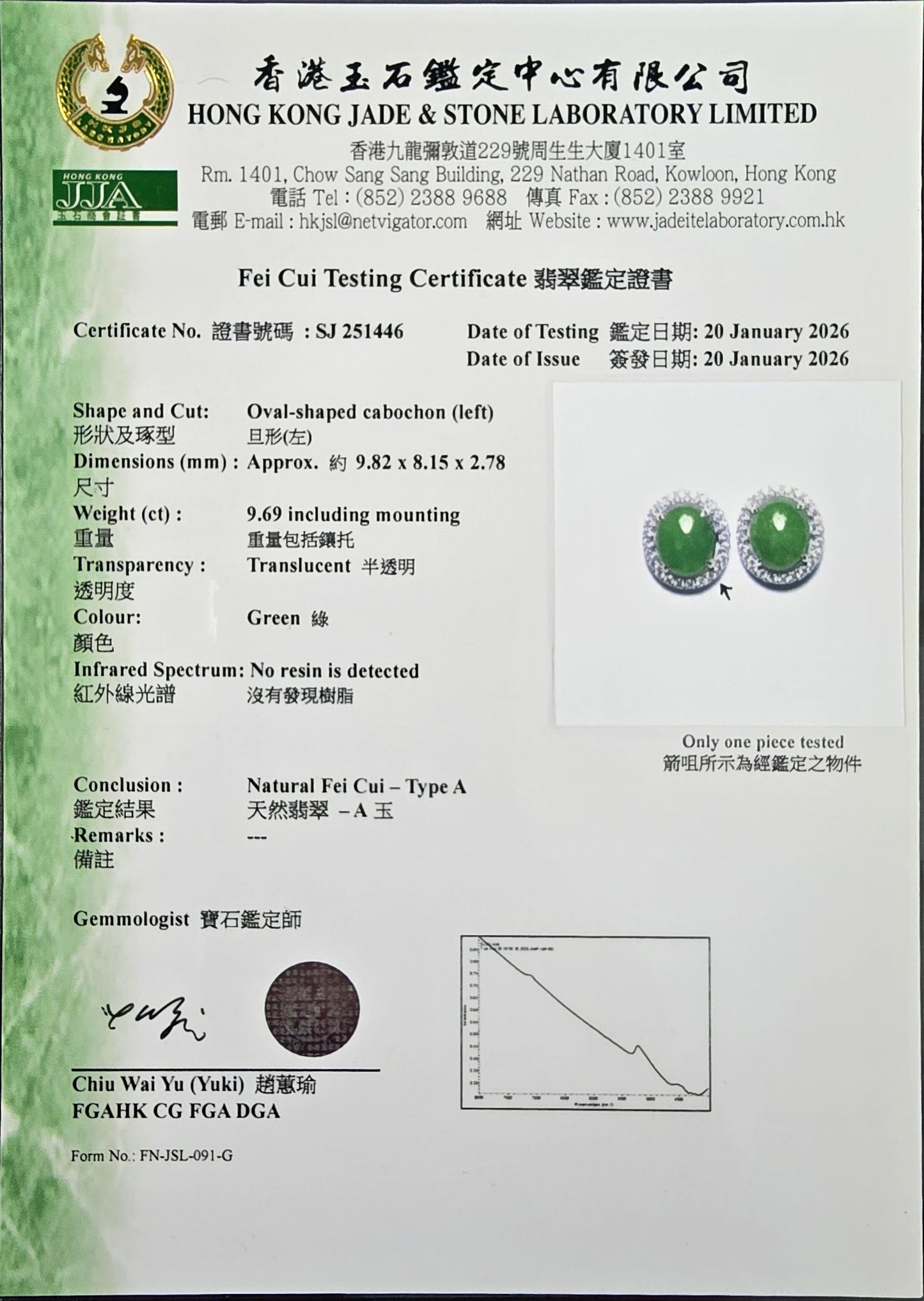 Eternal Sunshine Green Burmese A-Jade Stud Earrings with Diamond Halo and 18K White Gold - Certified - V4