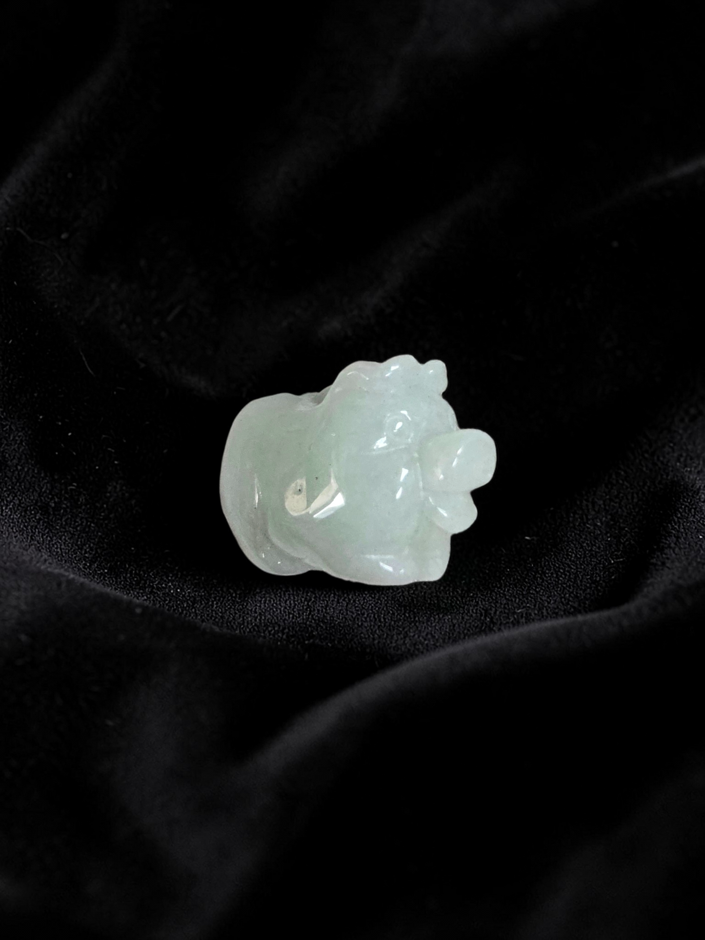 Fortune Fat Pig White-Green Burmese A-Jadeite Charm Pendant