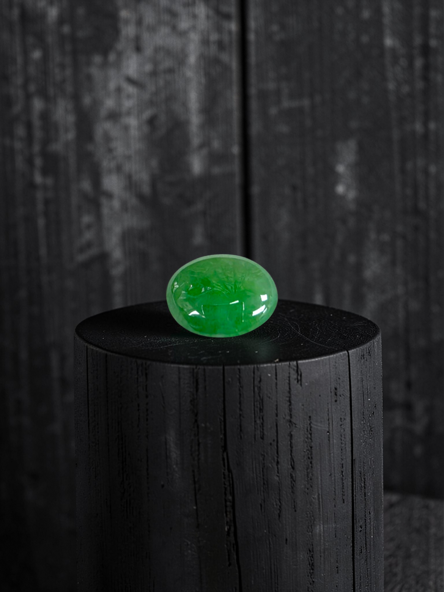 Certified MADE IN JAPAN 7.04 cts. Light Green Burmese A-Jadeite Oval Cabochon Loose Stone LS36