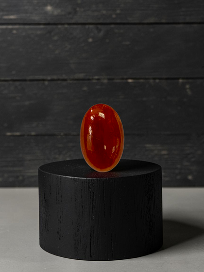 Certified MADE IN JAPAN 3.784 cts. Intense Crimson Red Burmese A-Jadeite Oval Cabochon Loose Stone LS42