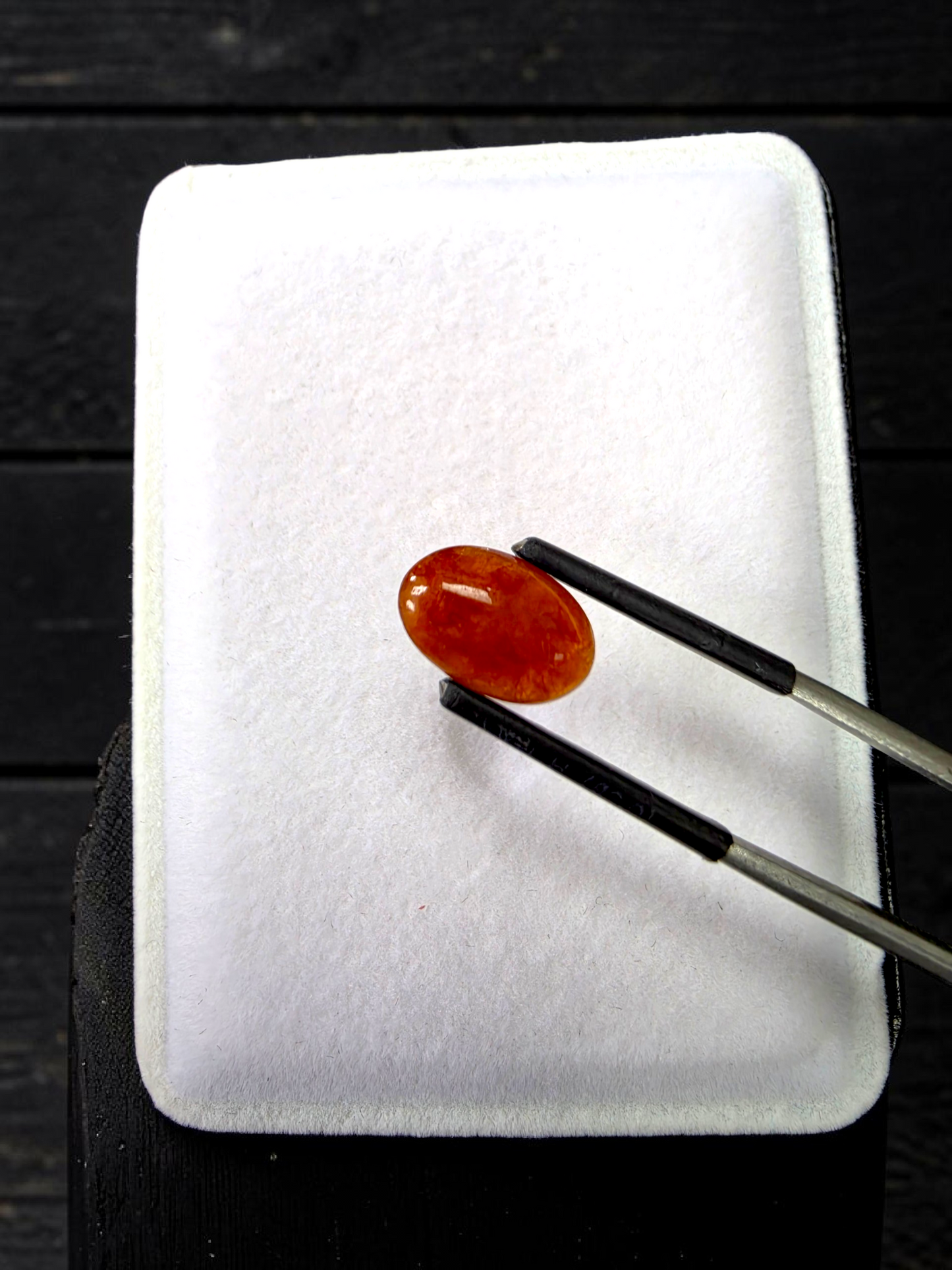 Certified MADE IN JAPAN 3.784 cts. Intense Crimson Red Burmese A-Jadeite Oval Cabochon Loose Stone LS42