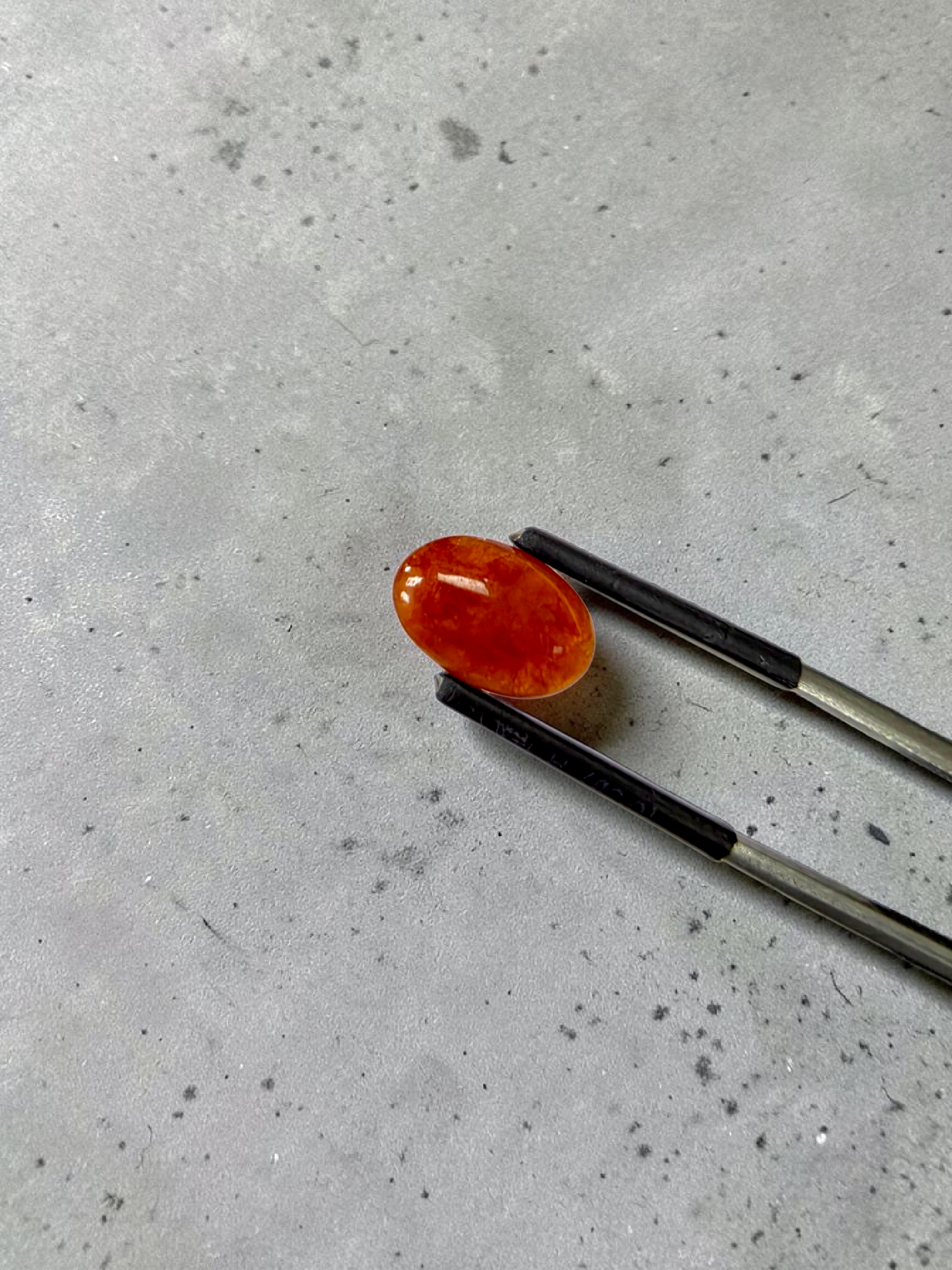 Certified MADE IN JAPAN 3.784 cts. Intense Crimson Red Burmese A-Jadeite Oval Cabochon Loose Stone LS42