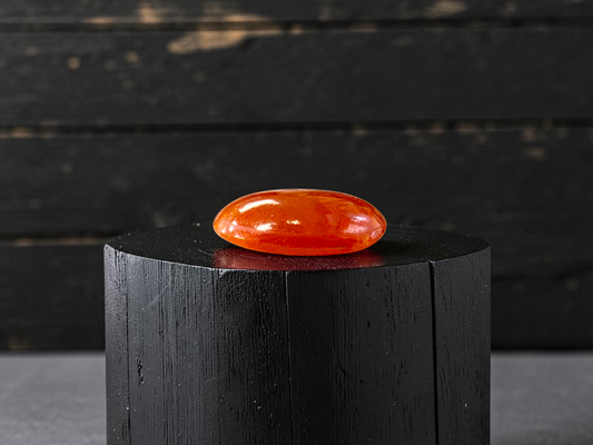 Certified MADE IN JAPAN 3.784 cts. Intense Crimson Red Burmese A-Jadeite Oval Cabochon Loose Stone LS42