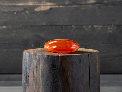 Certified MADE IN JAPAN 3.784 cts. Intense Crimson Red Burmese A-Jadeite Oval Cabochon Loose Stone LS42