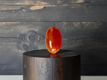 Certified MADE IN JAPAN 3.784 cts. Intense Crimson Red Burmese A-Jadeite Oval Cabochon Loose Stone LS42