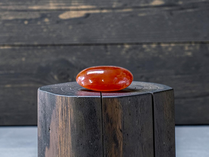 Certified MADE IN JAPAN 3.784 cts. Intense Crimson Red Burmese A-Jadeite Oval Cabochon Loose Stone LS42