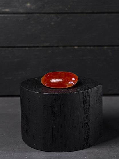 Certified MADE IN JAPAN 3.784 cts. Intense Crimson Red Burmese A-Jadeite Oval Cabochon Loose Stone LS42