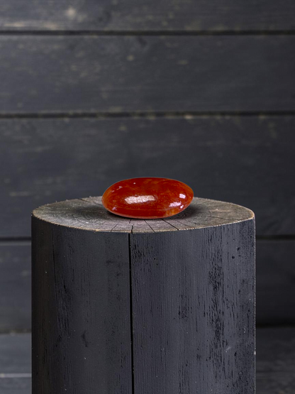 Certified MADE IN JAPAN 3.784 cts. Intense Crimson Red Burmese A-Jadeite Oval Cabochon Loose Stone LS42