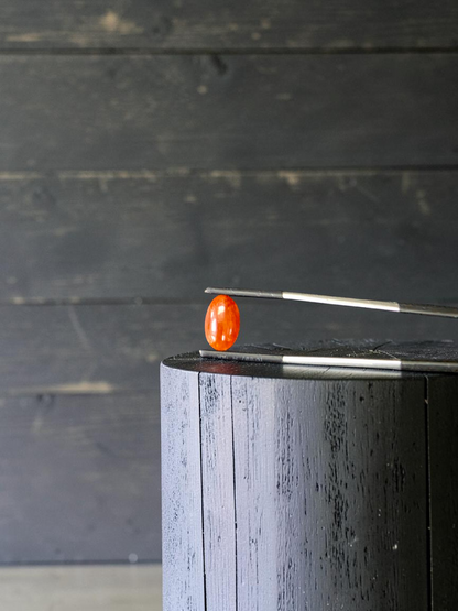 Certified MADE IN JAPAN 3.784 cts. Intense Crimson Red Burmese A-Jadeite Oval Cabochon Loose Stone LS42