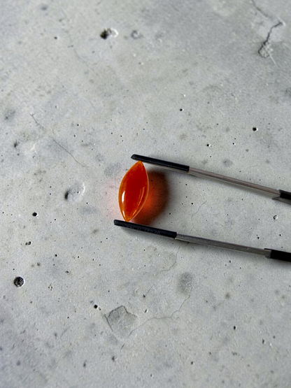 Certified MADE IN JAPAN 4.684 cts. Intense Crimson Red Burmese A-Jadeite Marquise Cabochon Loose Stone LS43