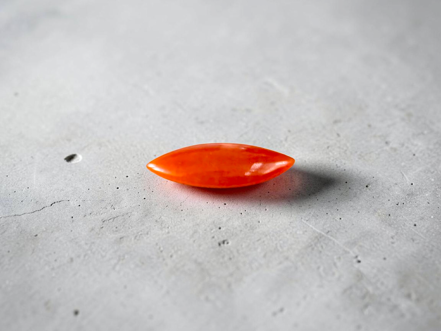 Certified MADE IN JAPAN 4.684 cts. Intense Crimson Red Burmese A-Jadeite Marquise Cabochon Loose Stone LS43