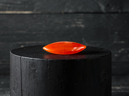 Certified MADE IN JAPAN 4.684 cts. Intense Crimson Red Burmese A-Jadeite Marquise Cabochon Loose Stone LS43