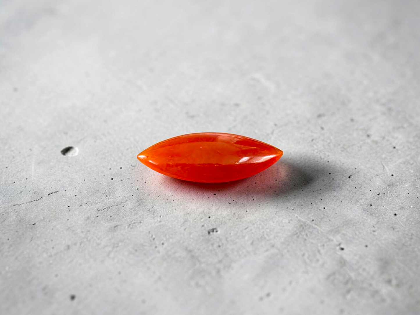 Certified MADE IN JAPAN 4.684 cts. Intense Crimson Red Burmese A-Jadeite Marquise Cabochon Loose Stone LS43