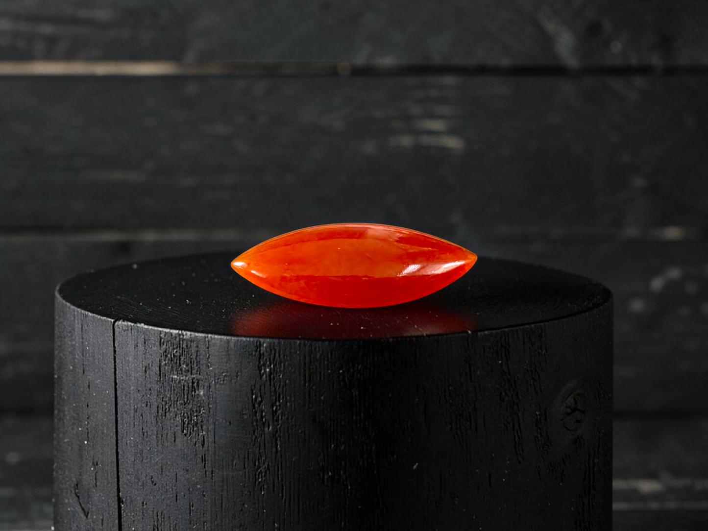 Certified MADE IN JAPAN 4.684 cts. Intense Crimson Red Burmese A-Jadeite Marquise Cabochon Loose Stone LS43