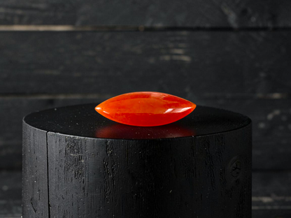 Certified MADE IN JAPAN 4.684 cts. Intense Crimson Red Burmese A-Jadeite Marquise Cabochon Loose Stone LS43