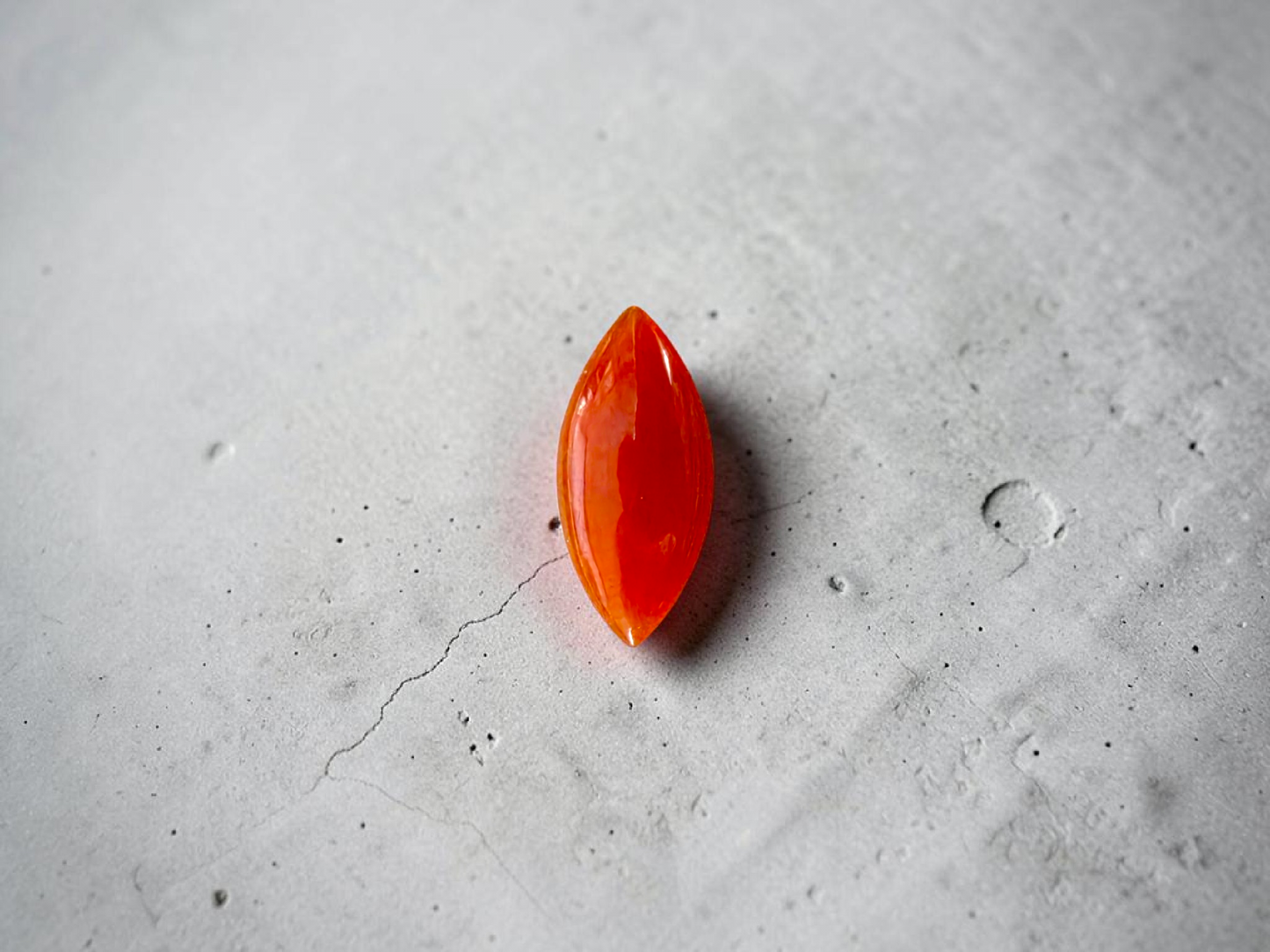 Certified MADE IN JAPAN 4.684 cts. Intense Crimson Red Burmese A-Jadeite Marquise Cabochon Loose Stone LS43