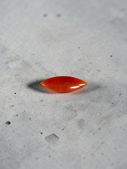 Certified MADE IN JAPAN 4.684 cts. Intense Crimson Red Burmese A-Jadeite Marquise Cabochon Loose Stone LS43