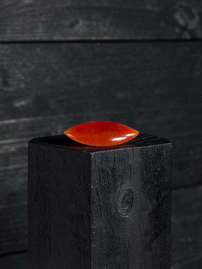 Certified MADE IN JAPAN 4.684 cts. Intense Crimson Red Burmese A-Jadeite Marquise Cabochon Loose Stone LS43