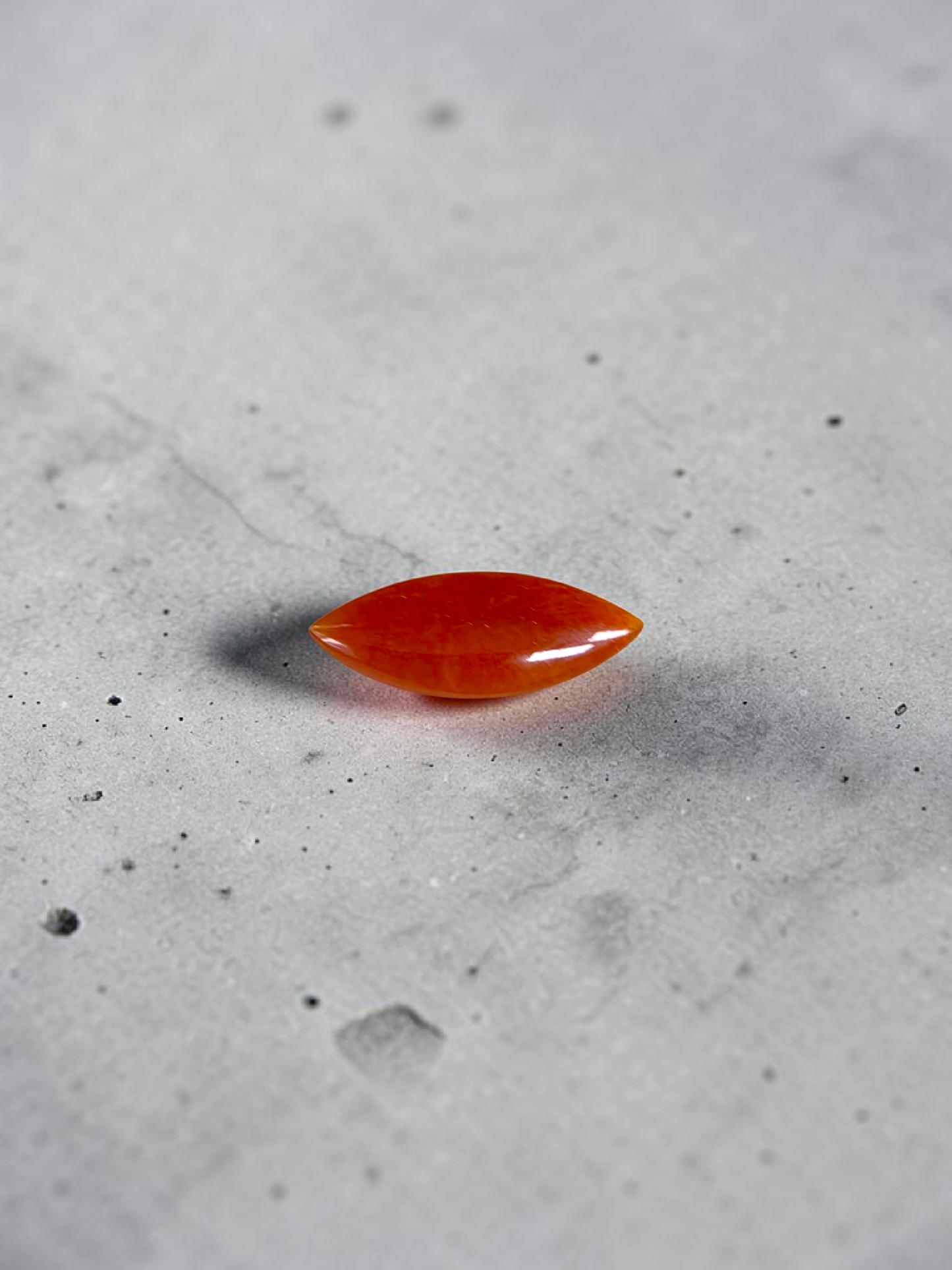 Certified MADE IN JAPAN 4.684 cts. Intense Crimson Red Burmese A-Jadeite Marquise Cabochon Loose Stone LS43