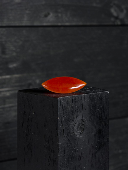 Certified MADE IN JAPAN 4.684 cts. Intense Crimson Red Burmese A-Jadeite Marquise Cabochon Loose Stone LS43