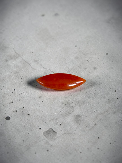 Certified MADE IN JAPAN 4.684 cts. Intense Crimson Red Burmese A-Jadeite Marquise Cabochon Loose Stone LS43