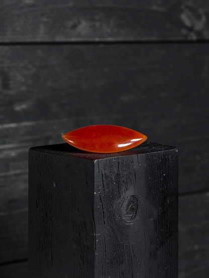 Certified MADE IN JAPAN 4.684 cts. Intense Crimson Red Burmese A-Jadeite Marquise Cabochon Loose Stone LS43