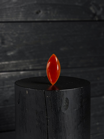 Certified MADE IN JAPAN 4.684 cts. Intense Crimson Red Burmese A-Jadeite Marquise Cabochon Loose Stone LS43