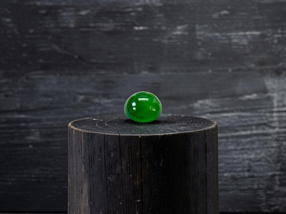 Certified MADE IN JAPAN 0.96 cts. Bright Vivid Imperial Green Burmese A-Jadeite Round Cabochon Loose Stone LS47