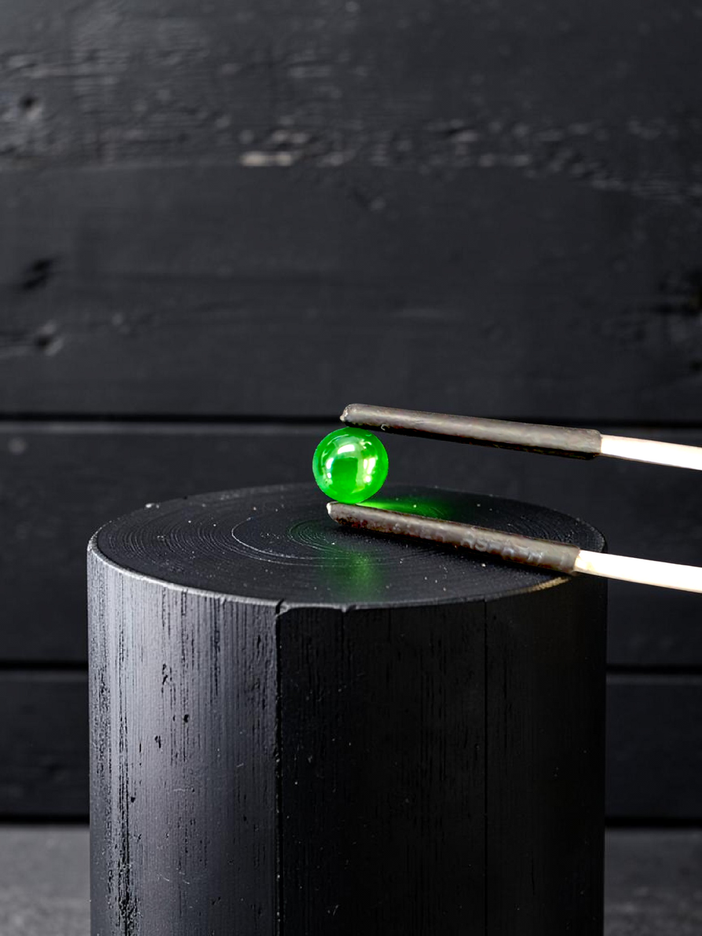 Certified MADE IN JAPAN 0.96 cts. Bright Vivid Imperial Green Burmese A-Jadeite Round Cabochon Loose Stone LS47