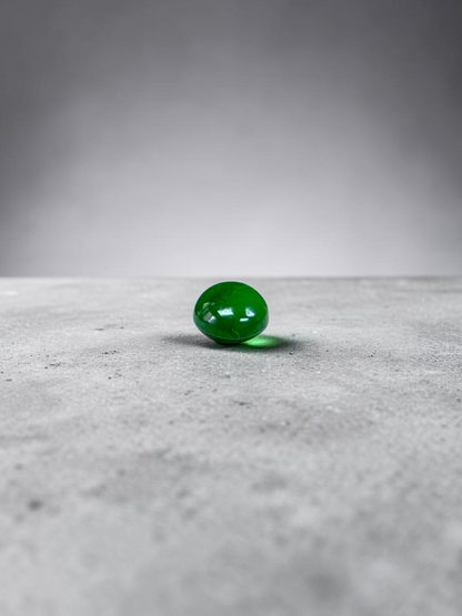 Certified MADE IN JAPAN 0.96 cts. Bright Vivid Imperial Green Burmese A-Jadeite Round Cabochon Loose Stone LS47