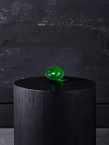 Certified MADE IN JAPAN 0.96 cts. Bright Vivid Imperial Green Burmese A-Jadeite Round Cabochon Loose Stone LS47