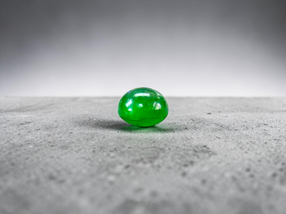 Certified MADE IN JAPAN 0.96 cts. Bright Vivid Imperial Green Burmese A-Jadeite Round Cabochon Loose Stone LS47