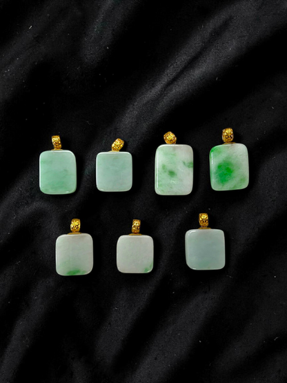 Miyoshi Locket Burmese A-Jadeite Charm Pendant (with 18K Yellow Gold)- Certified