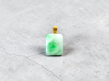 Miyoshi Locket Burmese A-Jadeite Charm Pendant (with 18K Yellow Gold)- Certified