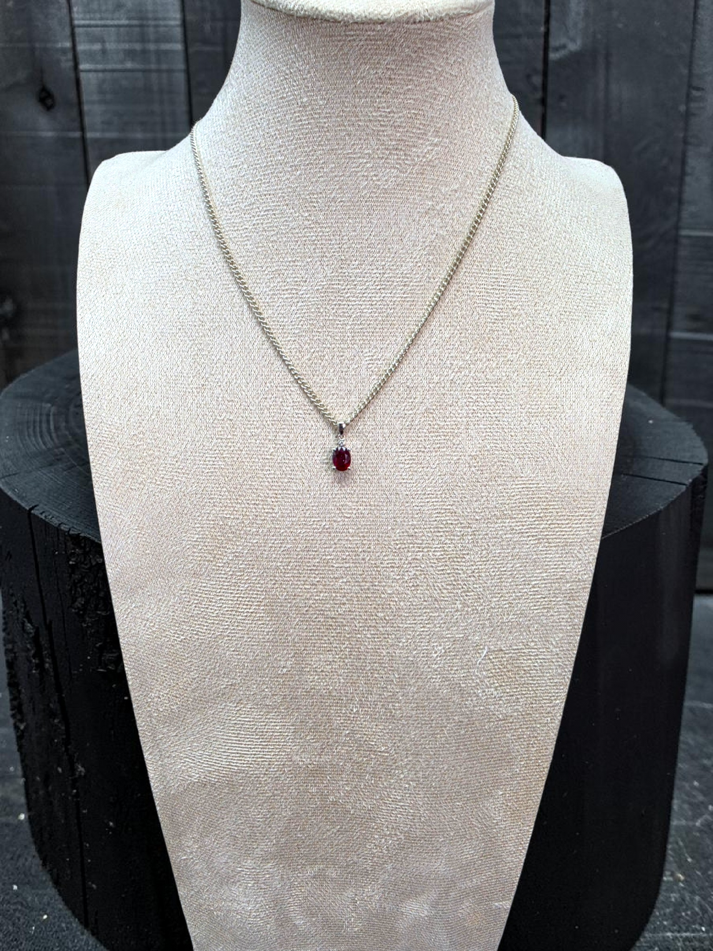 Semboku 1.00 cts. Natural Pigeons Blood Vivid Red Ruby Drop Pendant (with 18K White Gold and Natural White Diamonds)
