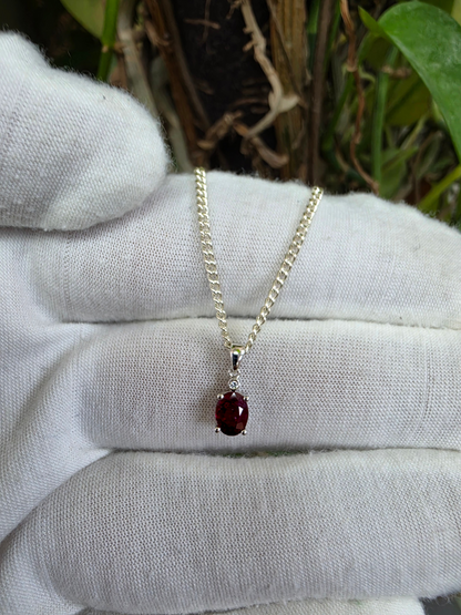 Semboku 1.00 cts. Natural Pigeons Blood Vivid Red Ruby Drop Pendant (with 18K White Gold and Natural White Diamonds)