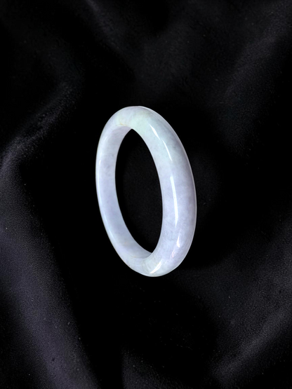 Earth's (MADE IN JAPAN) Burmese Lavender A-Jade Round Bangle Bracelet - Certified 08840