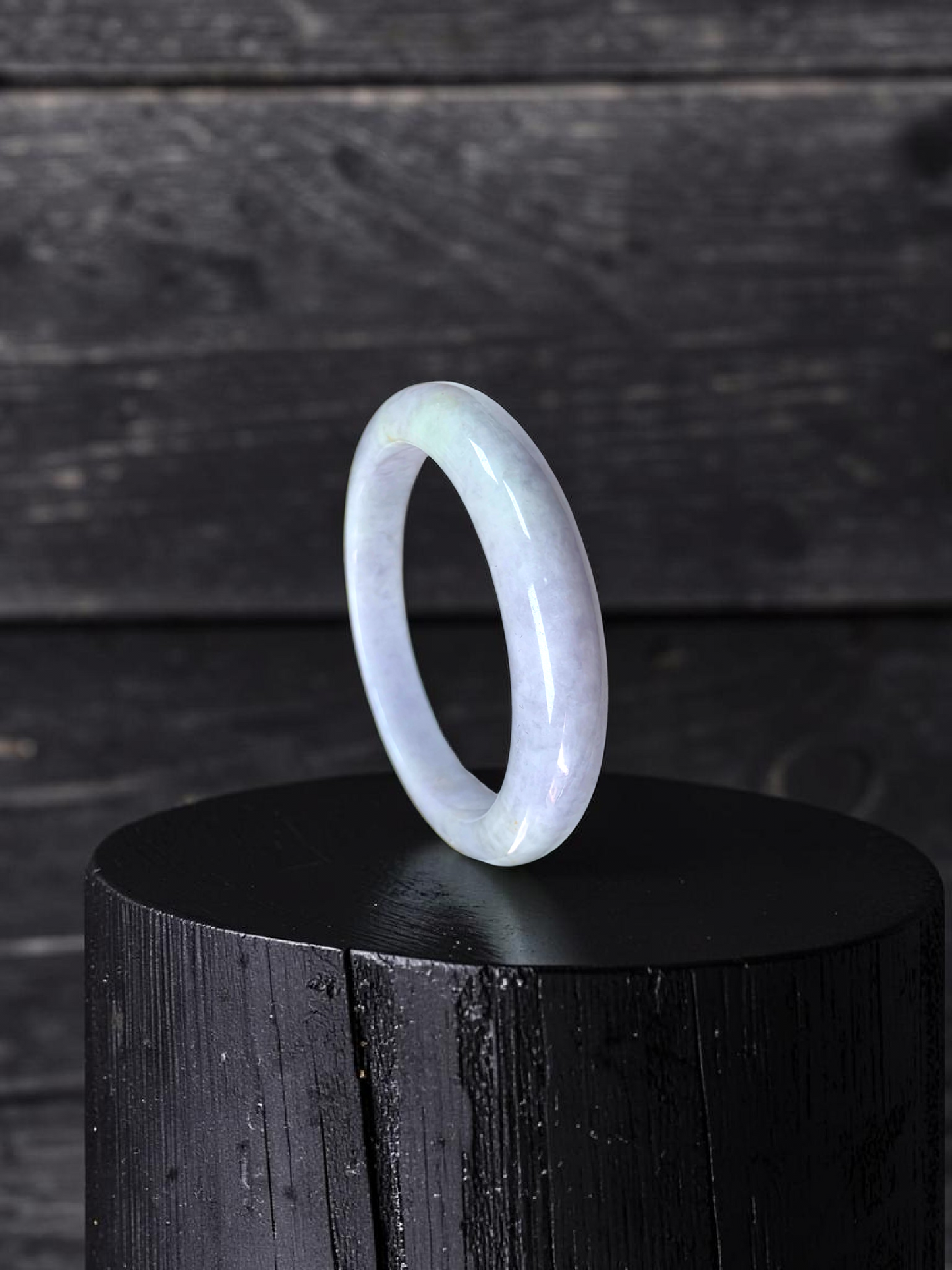 Earth's (MADE IN JAPAN) Burmese Lavender A-Jade Round Bangle Bracelet - Certified 08840