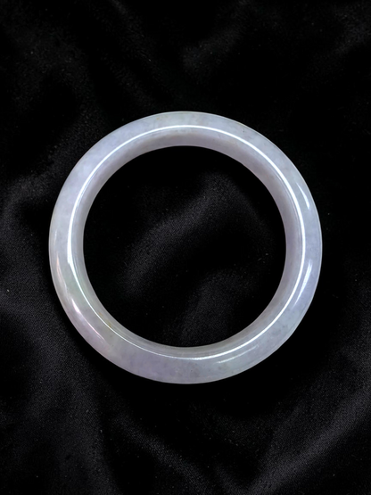 Earth's (MADE IN JAPAN) Burmese Lavender A-Jade Round Bangle Bracelet - Certified 08840