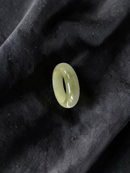 Burmese Jungle Green A-Jade Infinity Band Ring